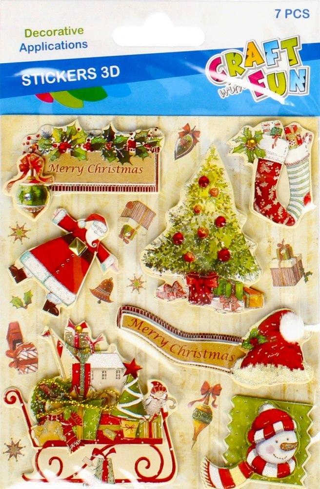 STICKERS CHRISTMAS 3D MIX CRAFT WITH FUN 481034